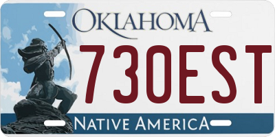 OK license plate 730EST