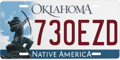 OK license plate 730EZD