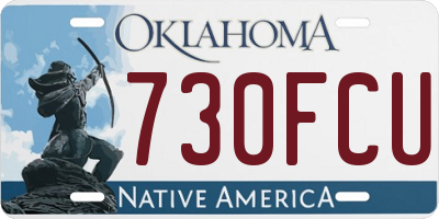 OK license plate 730FCU