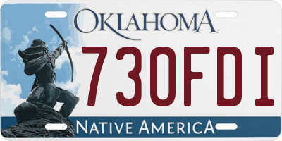OK license plate 730FDI