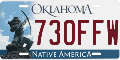 OK license plate 730FFW