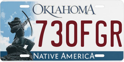 OK license plate 730FGR