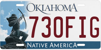 OK license plate 730FIG