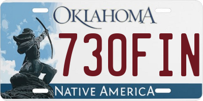 OK license plate 730FIN