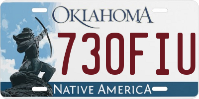 OK license plate 730FIU