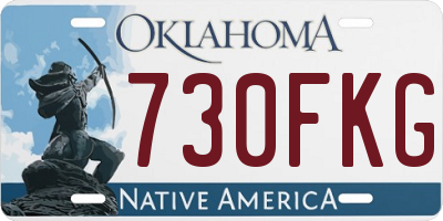 OK license plate 730FKG