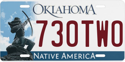 OK license plate 730TWO
