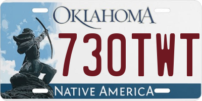 OK license plate 730TWT