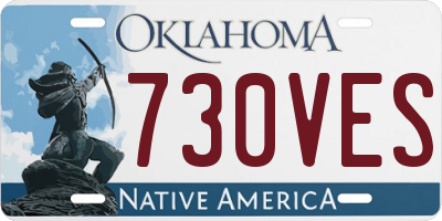OK license plate 730VES