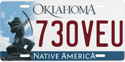 OK license plate 730VEU