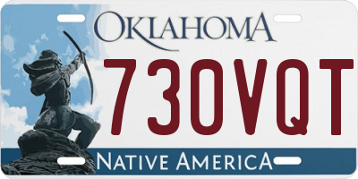 OK license plate 730VQT