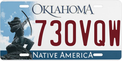 OK license plate 730VQW