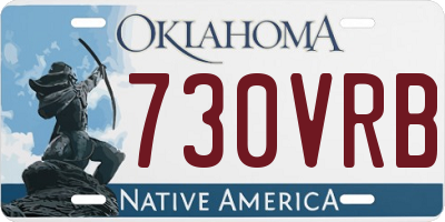 OK license plate 730VRB