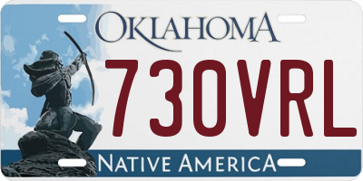 OK license plate 730VRL