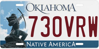 OK license plate 730VRW