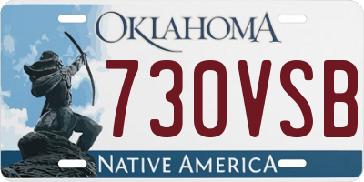 OK license plate 730VSB