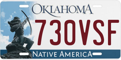 OK license plate 730VSF