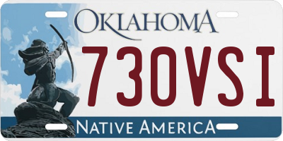 OK license plate 730VSI