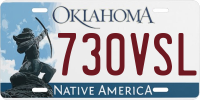 OK license plate 730VSL