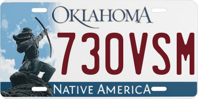 OK license plate 730VSM