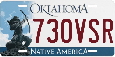 OK license plate 730VSR