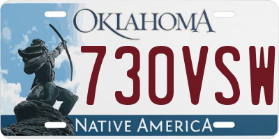 OK license plate 730VSW
