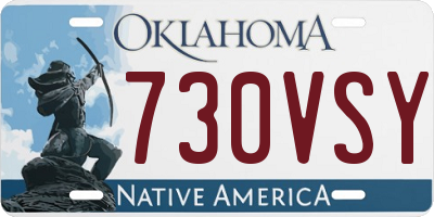 OK license plate 730VSY