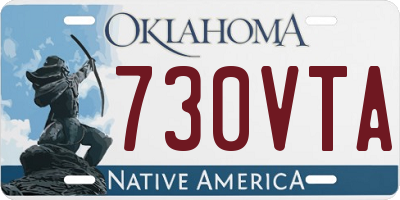 OK license plate 730VTA