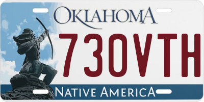 OK license plate 730VTH