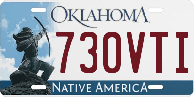 OK license plate 730VTI