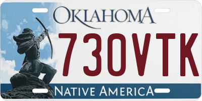 OK license plate 730VTK