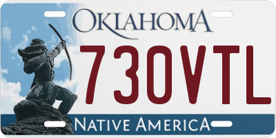 OK license plate 730VTL