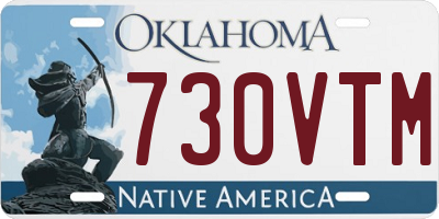 OK license plate 730VTM
