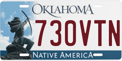 OK license plate 730VTN