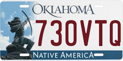 OK license plate 730VTQ