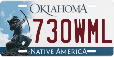 OK license plate 730WML