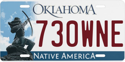 OK license plate 730WNE