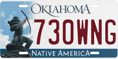 OK license plate 730WNG