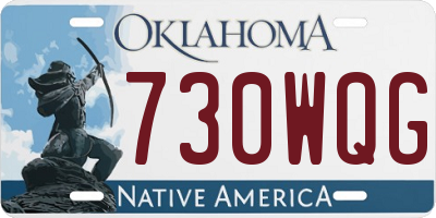 OK license plate 730WQG