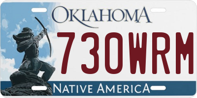 OK license plate 730WRM