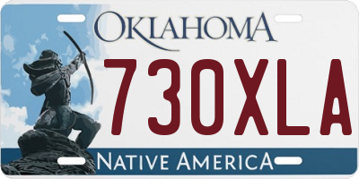 OK license plate 730XLA