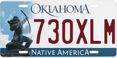 OK license plate 730XLM