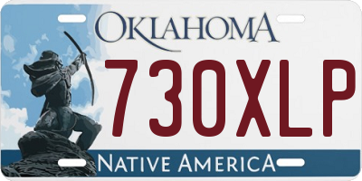 OK license plate 730XLP