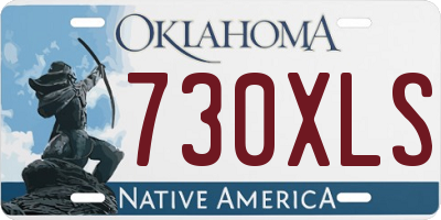 OK license plate 730XLS