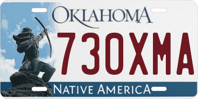 OK license plate 730XMA