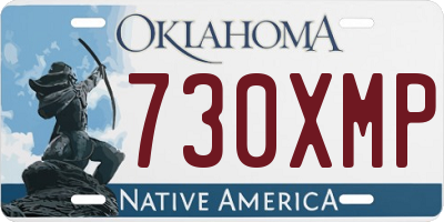 OK license plate 730XMP