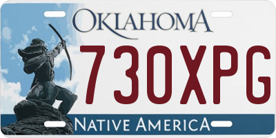 OK license plate 730XPG