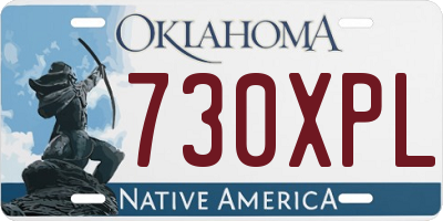 OK license plate 730XPL