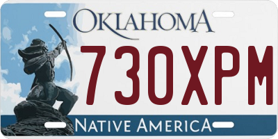 OK license plate 730XPM