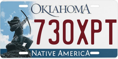 OK license plate 730XPT